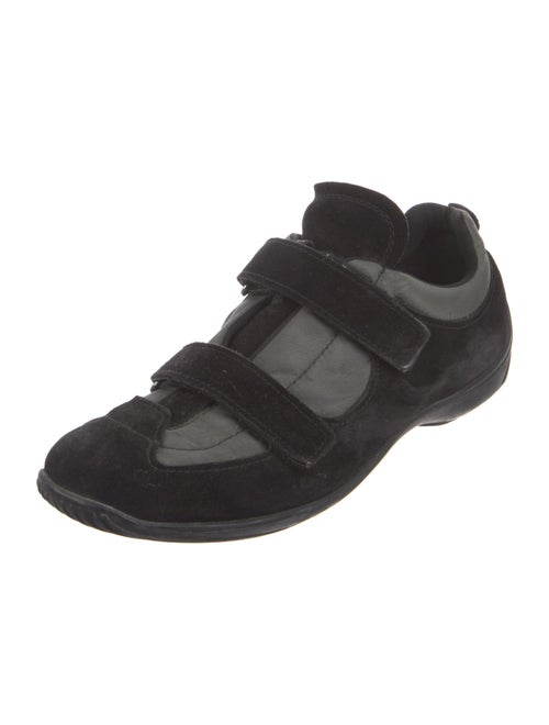 Prada Suede Colorblock Pattern Sneakers