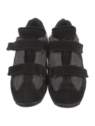 Prada Suede Colorblock Pattern Sneakers