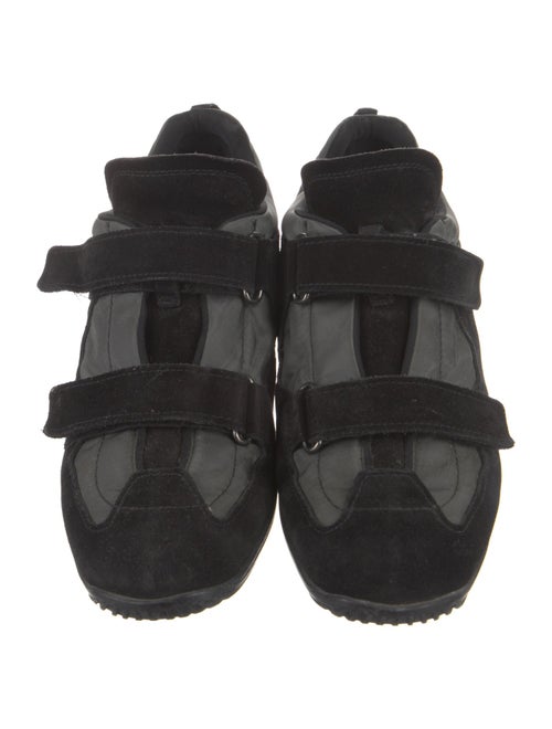 Prada Suede Colorblock Pattern Sneakers