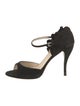 Prada Suede Ruffle Embellishment Sandals