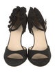 Prada Suede Ruffle Embellishment Sandals