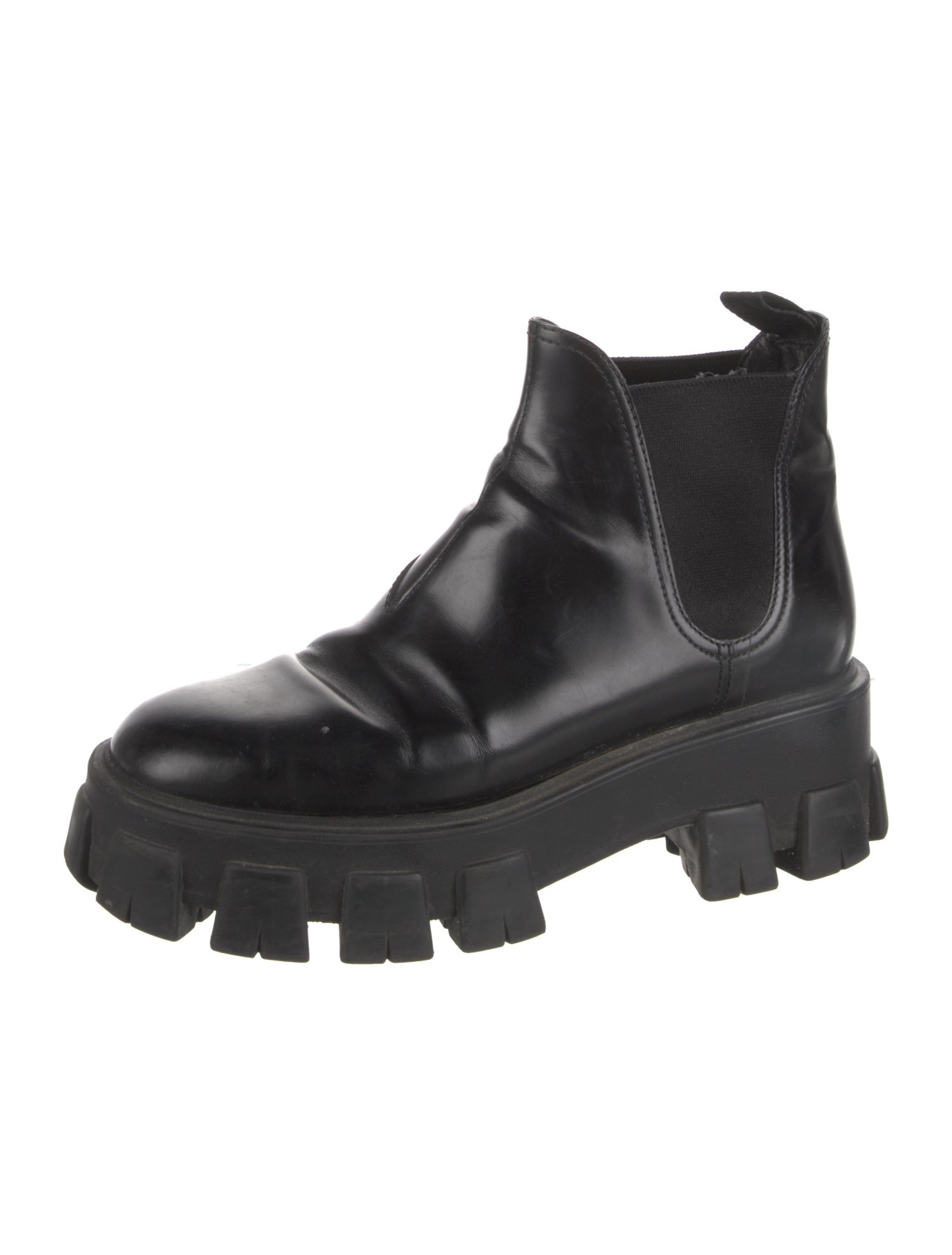 Prada Leather Chelsea Boots