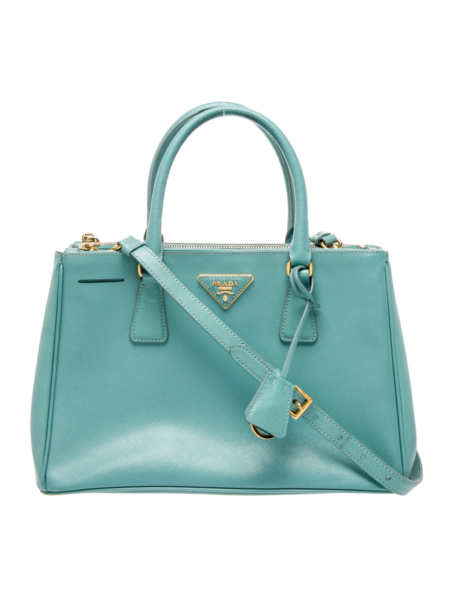 Prada Saffiano Leather Galleria Double Zip Small