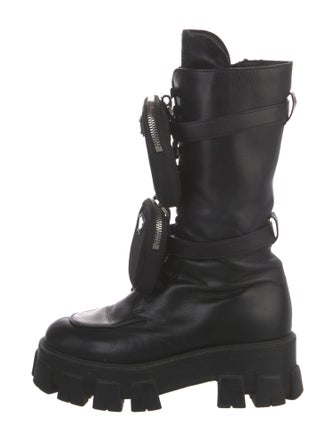 Prada Leather Combat Boots