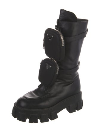 Prada Leather Combat Boots