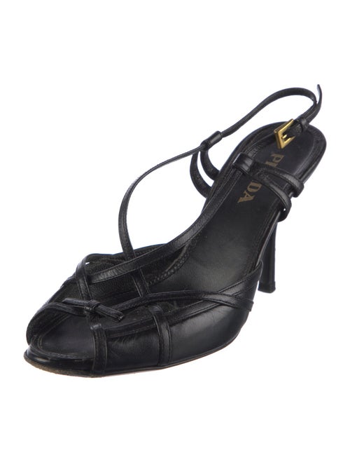 Prada Leather Slingback Sandals