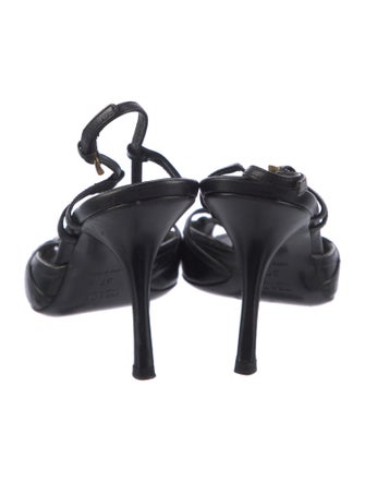 Prada Leather Slingback Sandals