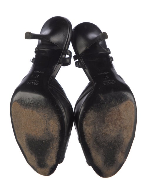 Prada Leather Slingback Sandals