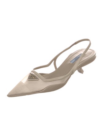 Prada Mesh Slingback Pumps