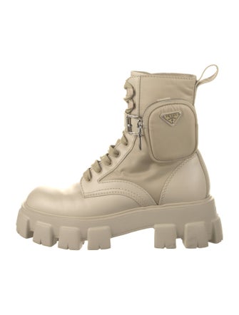 Prada Leather Combat Boots