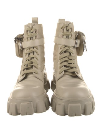 Prada Leather Combat Boots