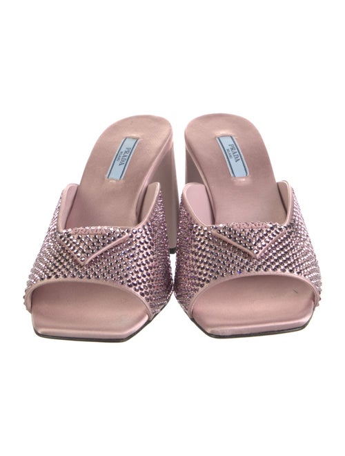 Prada Satin Patterned Slides