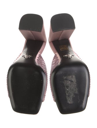Prada Satin Patterned Slides