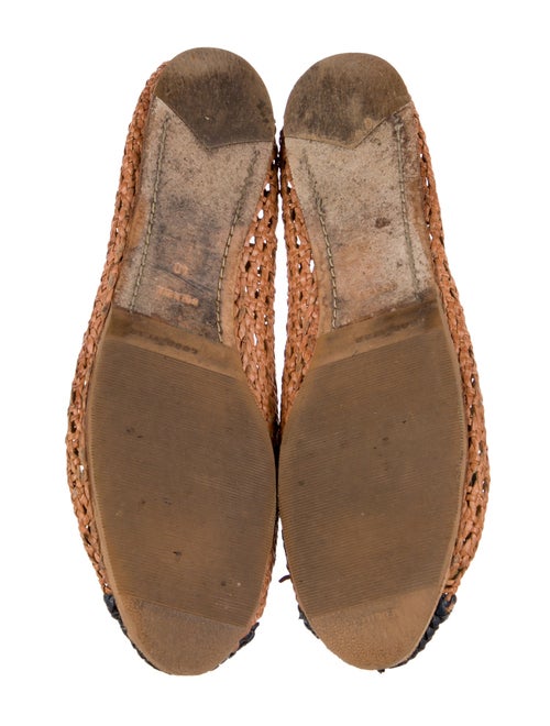 Prada Leather Colorblock Pattern Ballet Flats