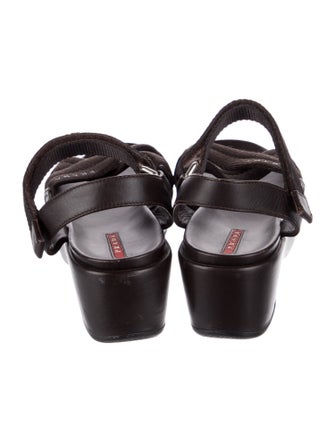 Prada Leather Slingback Sandals