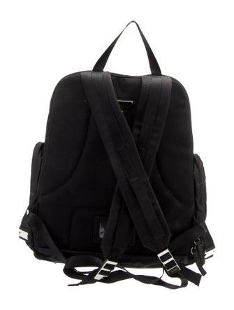 Prada Enameled Metal Triangle Backpack