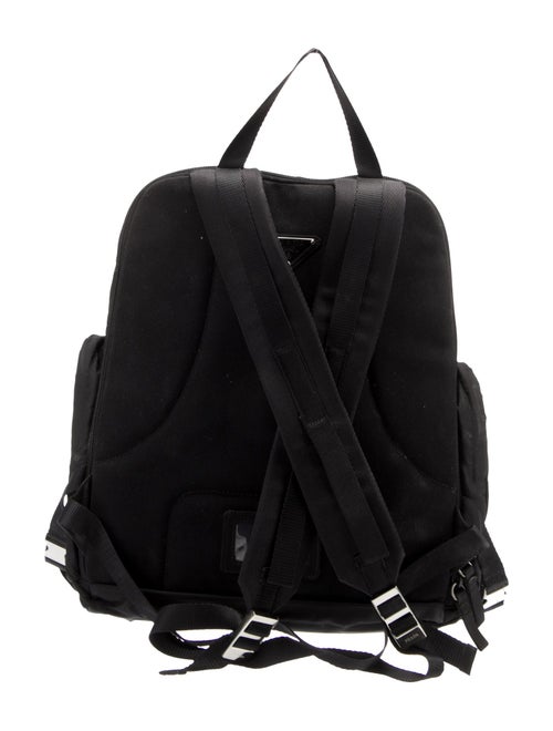 Prada Enameled Metal Triangle Backpack