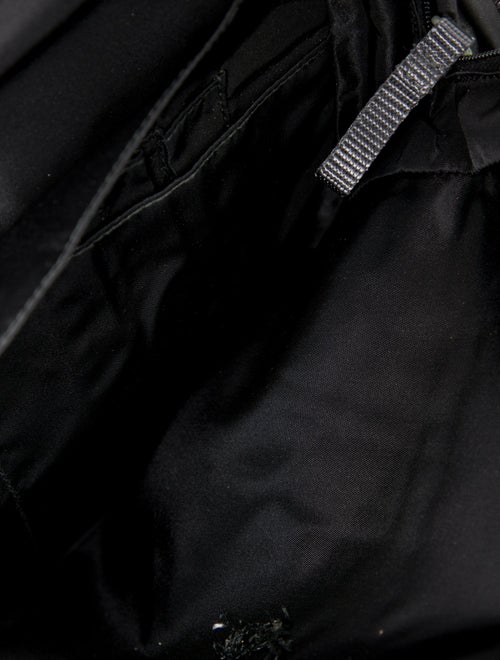 Prada Enameled Metal Triangle Backpack