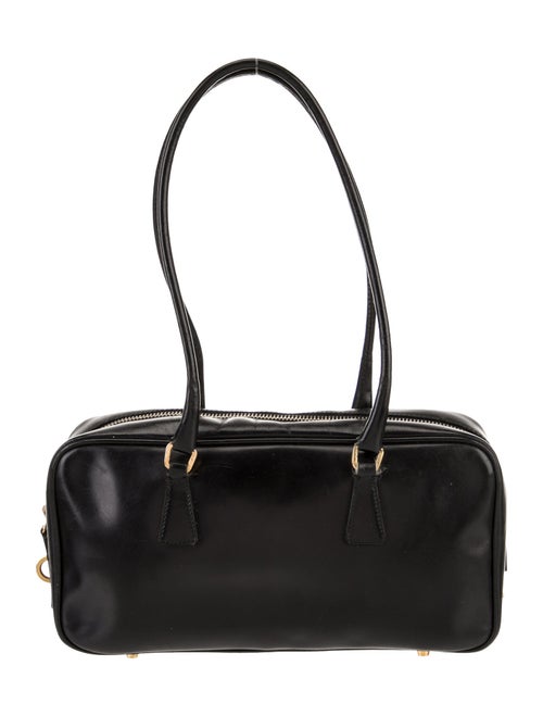 Prada Enameled Metal Triangle Bauletto Small