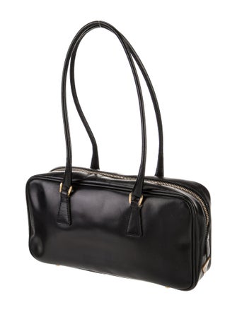 Prada Enameled Metal Triangle Bauletto Small