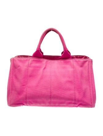 Prada Enameled Metal Triangle Weekender Bag