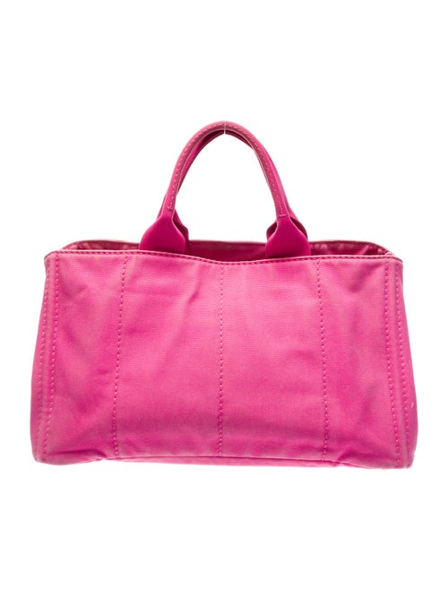 Prada Enameled Metal Triangle Weekender Bag