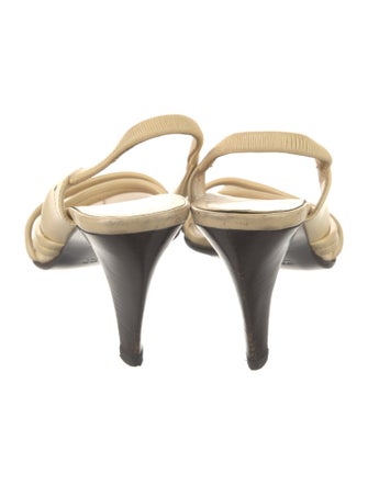 Prada Saffiano Leather Leather Slingback Sandals