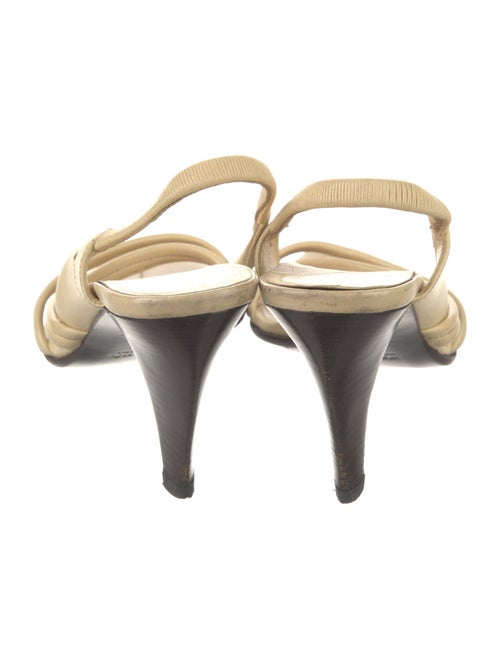 Prada Saffiano Leather Leather Slingback Sandals