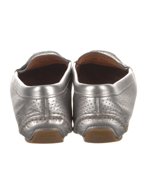 Prada Leather Animal Print Loafers