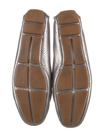 Prada Leather Animal Print Loafers