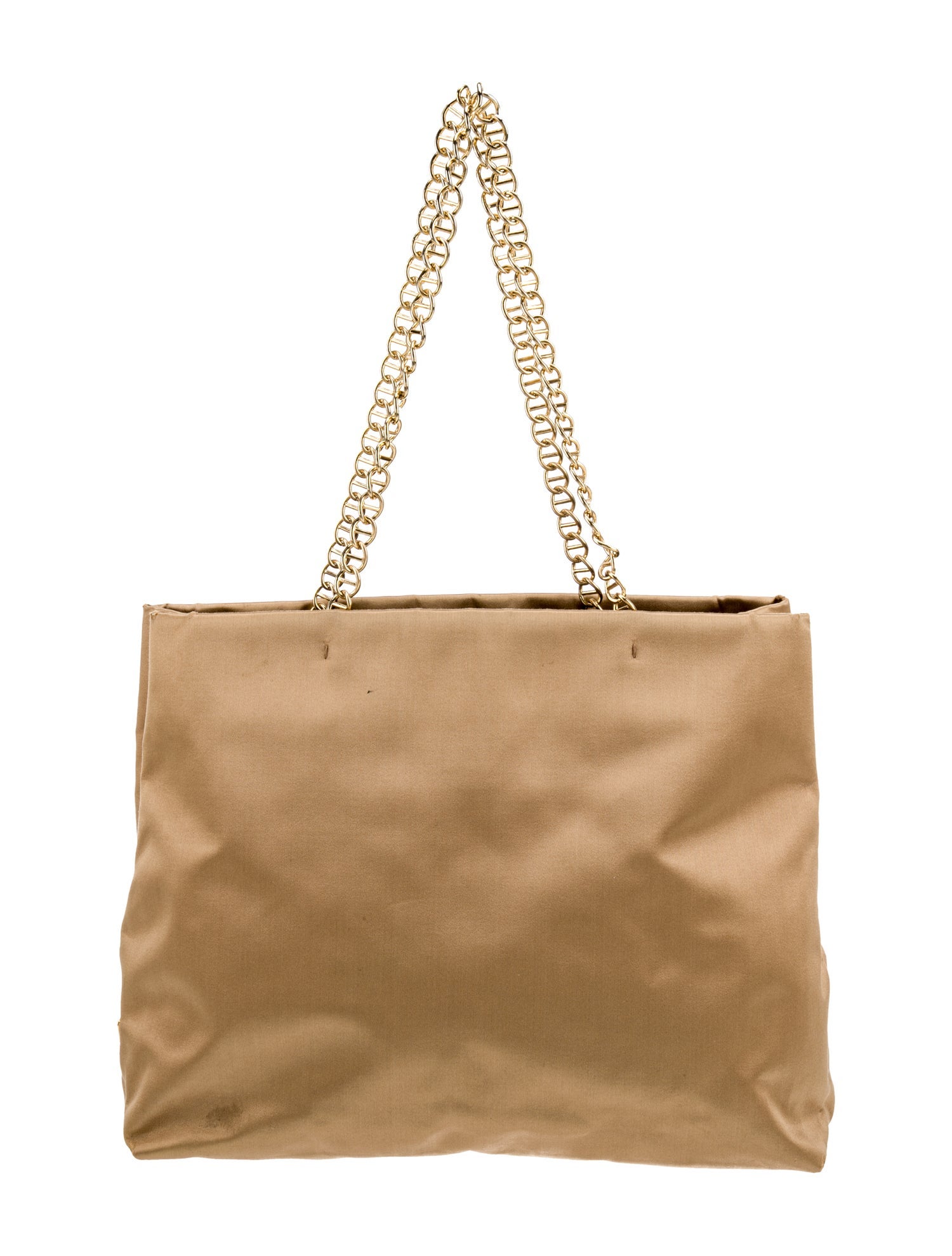 Prada Enameled Metal Triangle Shoulder Bag