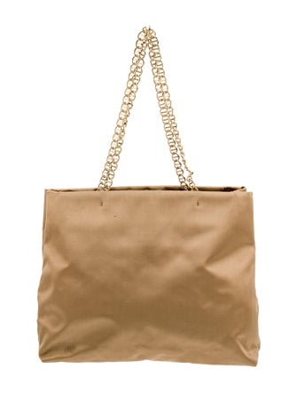 Prada Enameled Metal Triangle Shoulder Bag