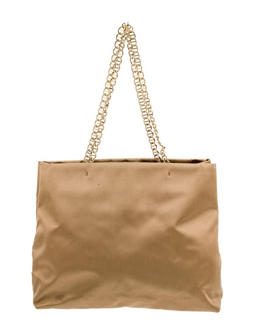 Prada Enameled Metal Triangle Shoulder Bag