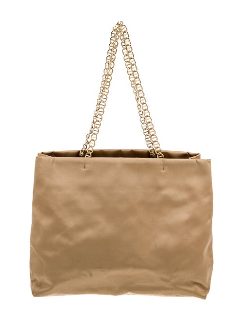 Prada Enameled Metal Triangle Shoulder Bag