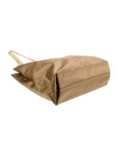 Prada Enameled Metal Triangle Shoulder Bag