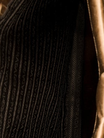 Prada Enameled Metal Triangle Shoulder Bag