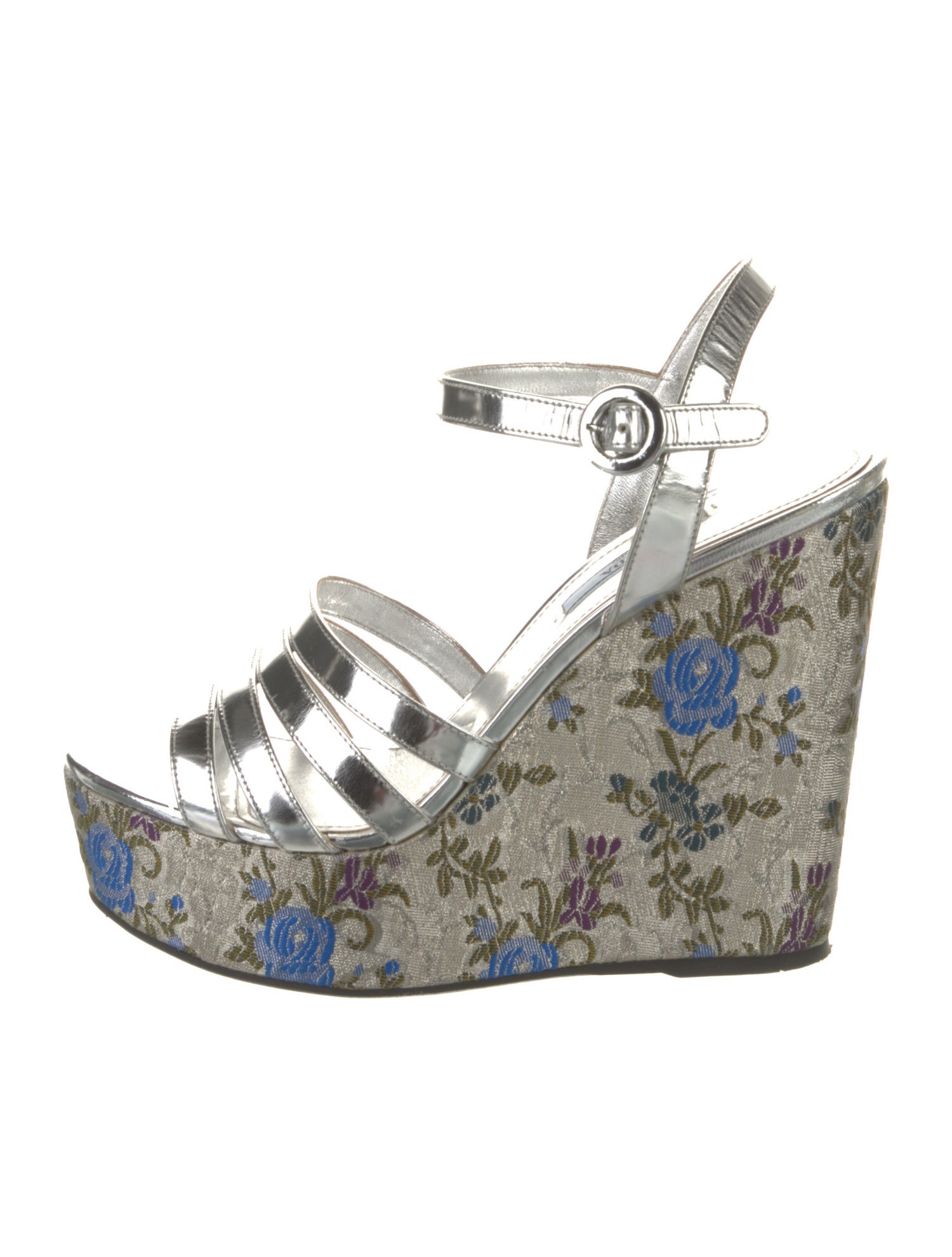 Prada Leather Printed Sandals