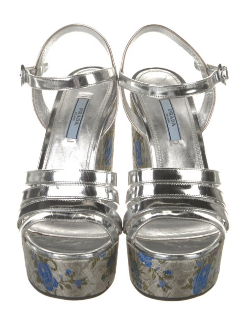 Prada Leather Printed Sandals