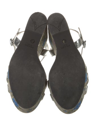 Prada Leather Printed Sandals