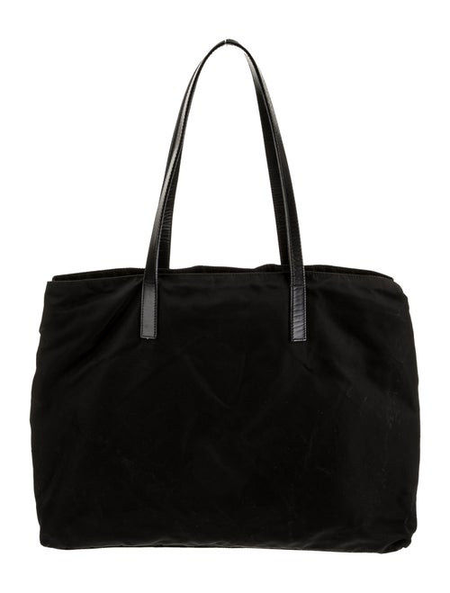 Prada Enameled Metal Triangle Tote