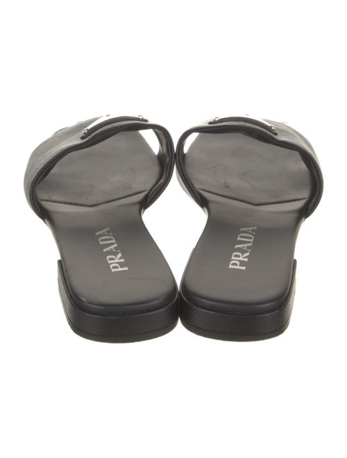Prada Saffiano Leather Printed Slides