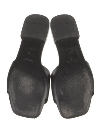 Prada Saffiano Leather Printed Slides