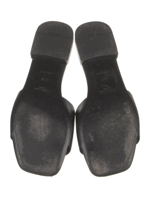 Prada Saffiano Leather Printed Slides