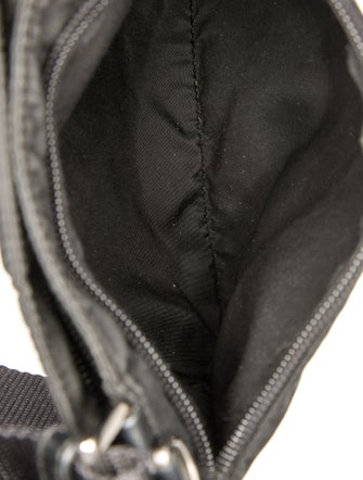 Prada Enameled Metal Triangle Messenger Bag