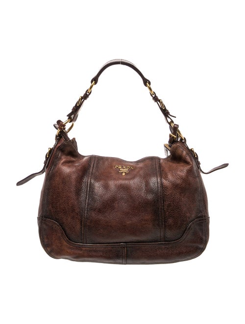 Prada Cervo Leather Hobo