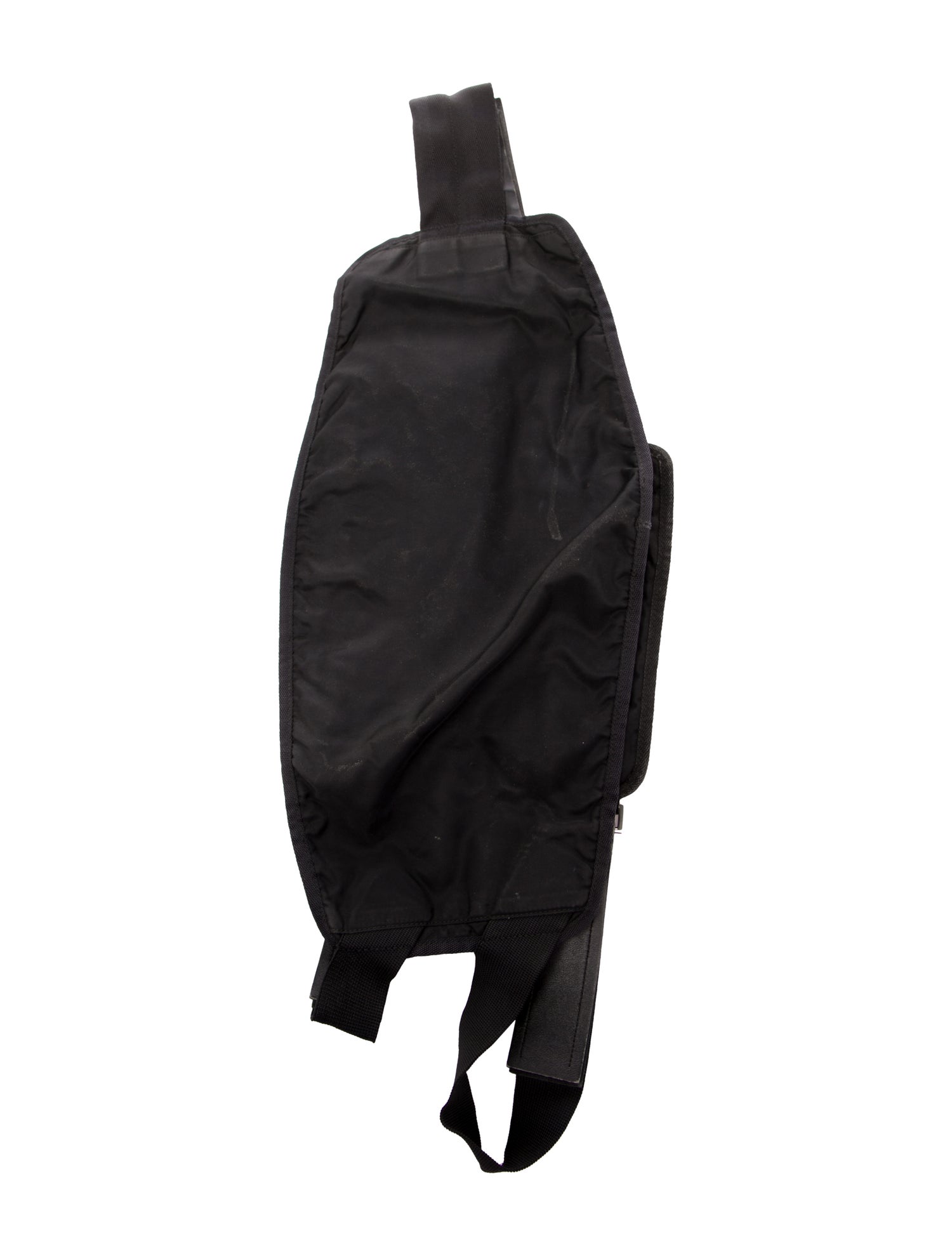 Prada Enameled Metal Triangle Backpack