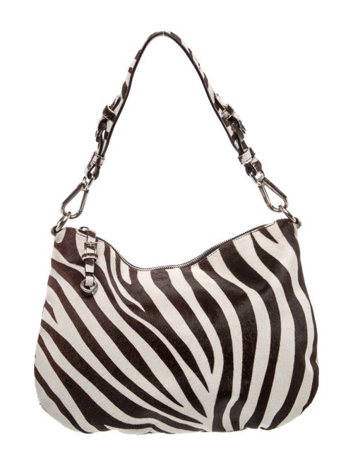 Prada Enameled Metal Triangle Hobo