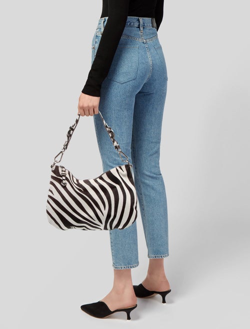 Prada Enameled Metal Triangle Hobo