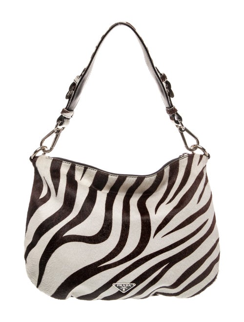 Prada Enameled Metal Triangle Hobo