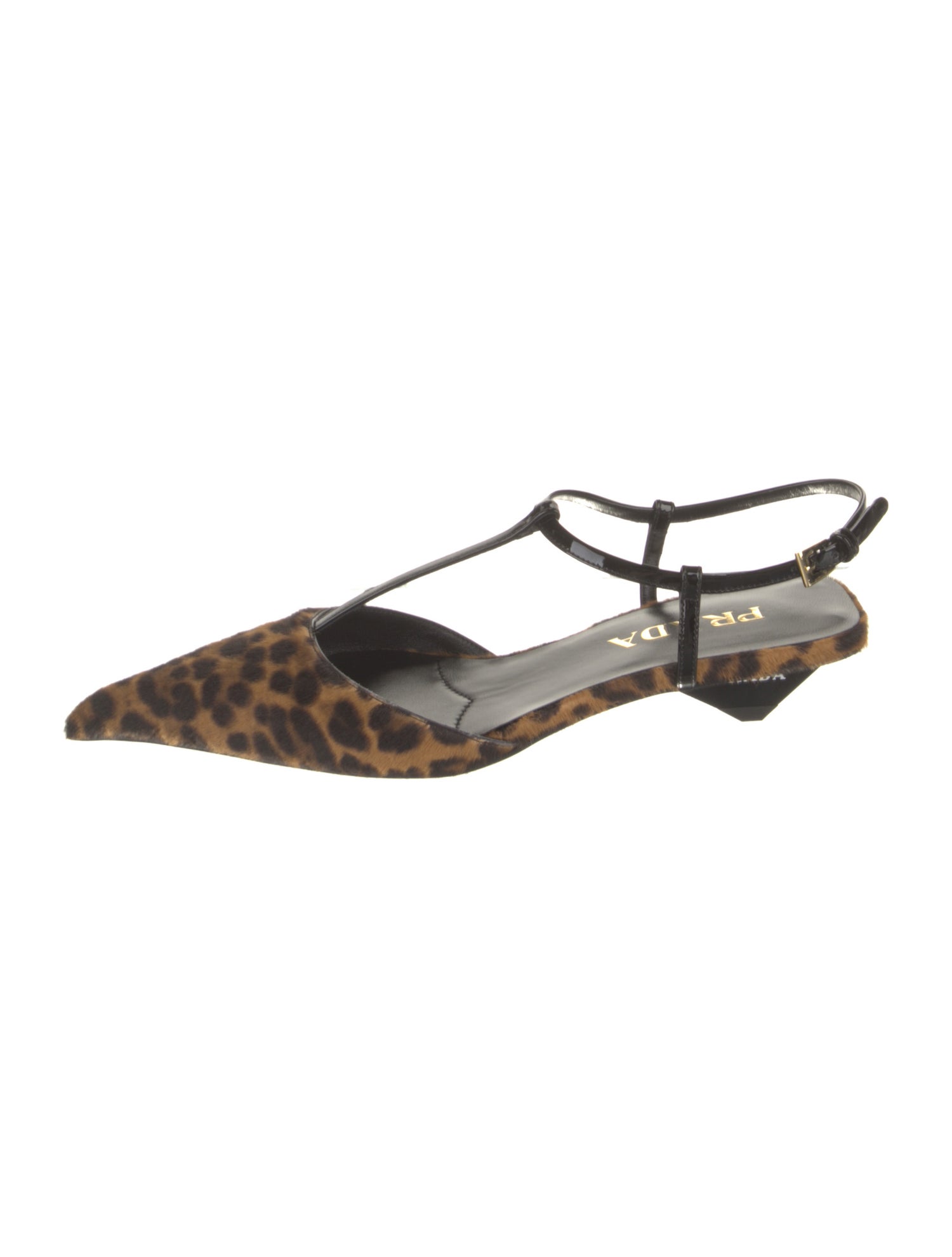 Prada Ponyhair Animal Print Slingback Flats